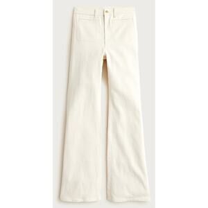 J Crew Womens Vintage 96 Flare Jeans Cream Ecru High Rise Wide Leg Denim 29 NWT